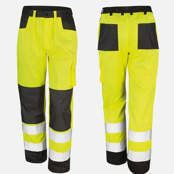 Hi Vis Construction atstarojošās drošības bikses