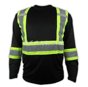 Melns augstas redzamības drošības krekls